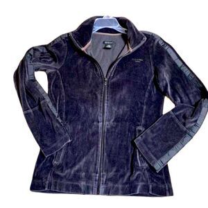 Ladies Calvin Klein Charcoal Grey Velor Jacket